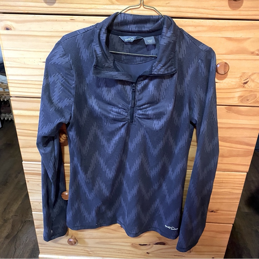Eddie Bauer Dri-Fit Quarter Zip Long Sleeve L